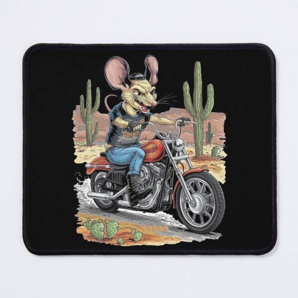 Item preview, Desert Biker Mouse Riding a Motorcycle in the Wild West designed and sold by love3617.
