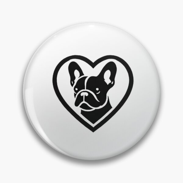 Artikelvorschau, Französische Bulldogge Liebe Herz Silhouette entworfen und verkauft von LovingPresence.