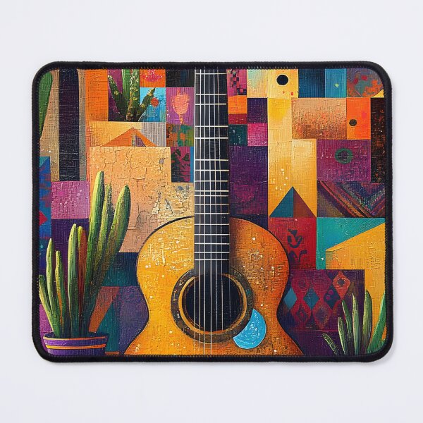 Item preview, Vibrant Guitar Among Colorful Desert Landscape designed and sold by Artessie.