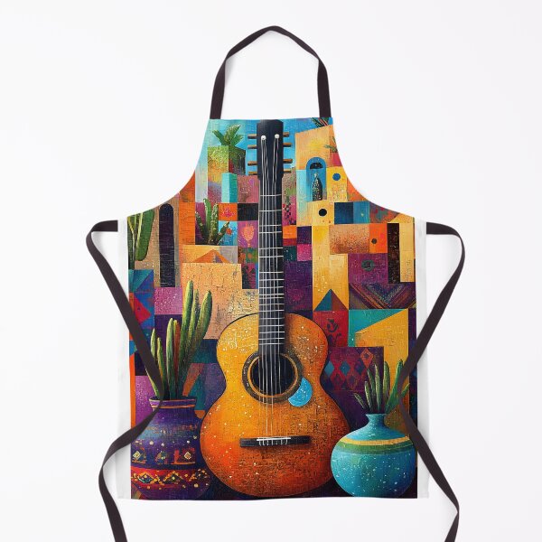 Item preview, Vibrant Guitar Among Colorful Desert Landscape designed and sold by Artessie.