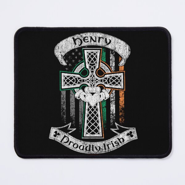 Item preview, Henry family Irish Americans, US flag, Ireland flag, claddagh ring, celtic Cross vintage designed and sold by 9X FR.