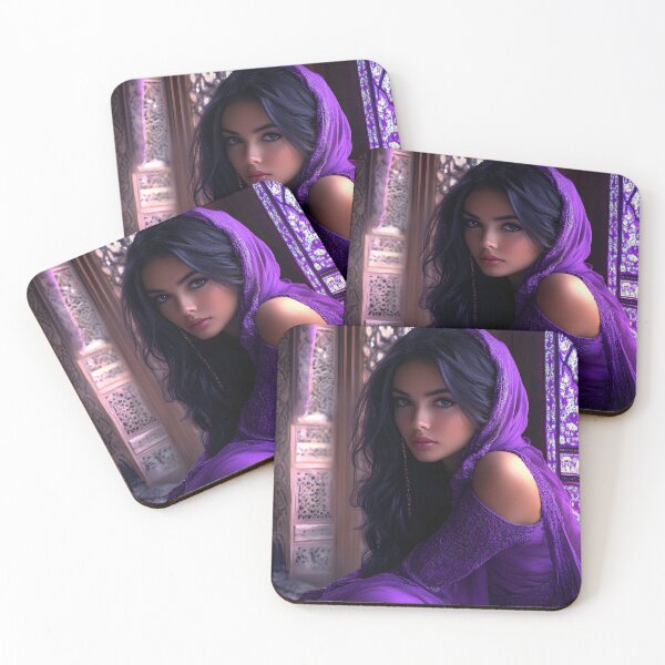 Item preview, Enchanting Woman in Purple with Mystical Background designed and sold by Artessie.