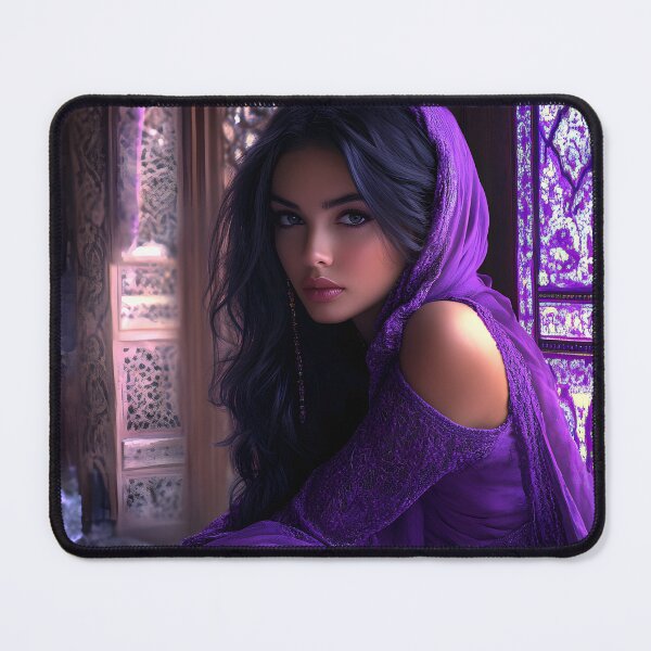Item preview, Enchanting Woman in Purple with Mystical Background designed and sold by Artessie.