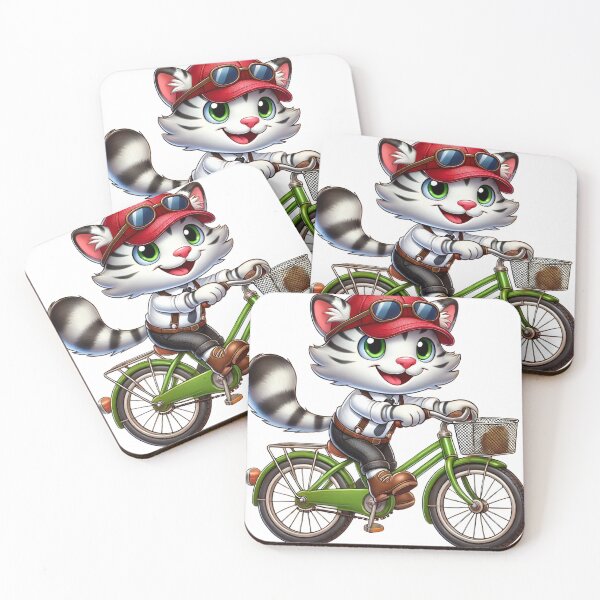 Item preview, Kitten on a Bicycle designed and sold by WildWaveStylez.