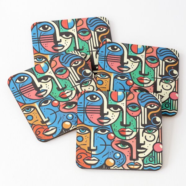 Item preview, 90's Abstract Faces designed and sold by Myra365Art.