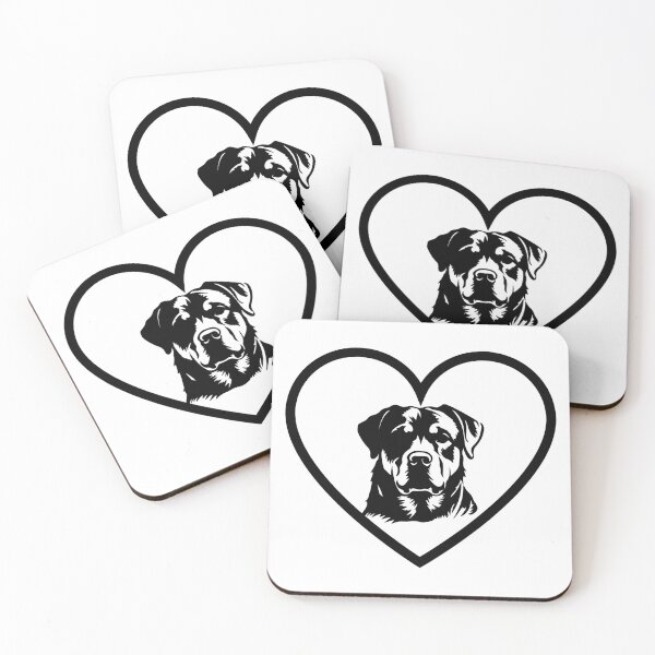 Item preview, Rottweiler Love Heart Silhouette designed and sold by LovingPresence.