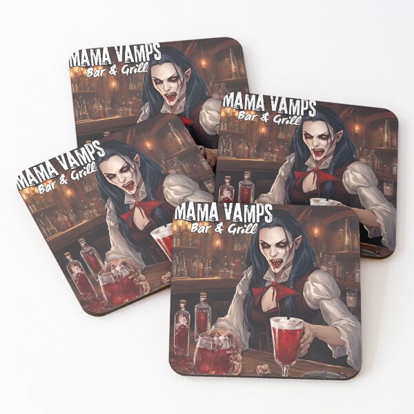 Aperçu de l'œuvre Bar et grillades Mama Vamps créée et vendue par FroggyFly Designs.