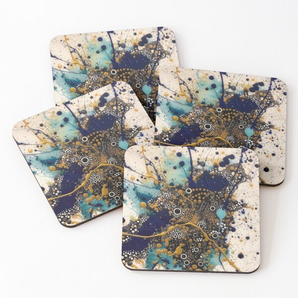 Item preview, Celestial Dance: Gold and Navy Abstract Art designed and sold by Tony Anastasi.