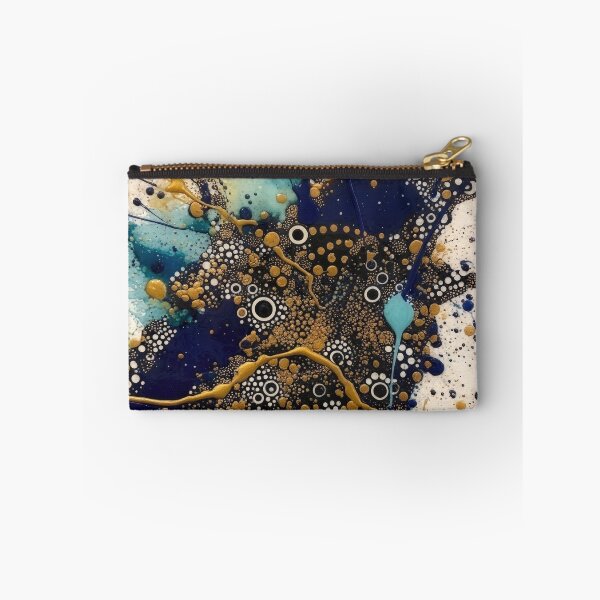 Item preview, Celestial Dance: Gold and Navy Abstract Art designed and sold by Tony Anastasi.