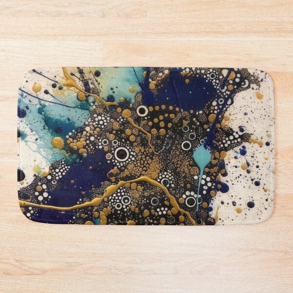 Item preview, Celestial Dance: Gold and Navy Abstract Art designed and sold by Tony Anastasi.