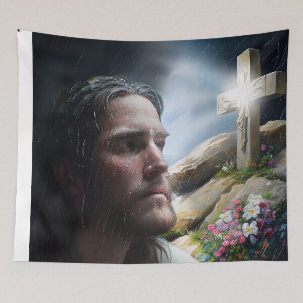 Item preview, Face of Jesus Christ the Redeemer designed and sold by Mickeymouse2023.