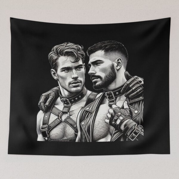Item preview, Gay Leather Daddies German Leder Bikers Intense Pride Graphic Design designed and sold by ItsAKinkThing.