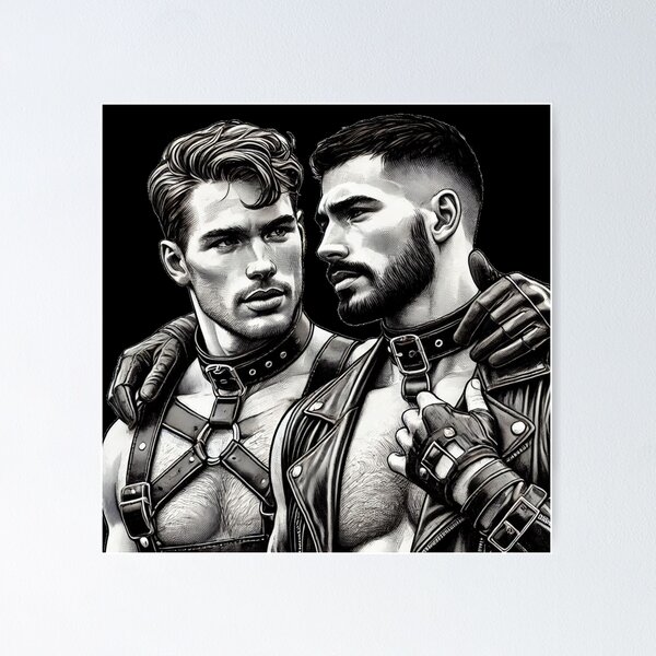 Item preview, Gay Leather Daddies German Leder Bikers Intense Pride Graphic Design designed and sold by ItsAKinkThing.