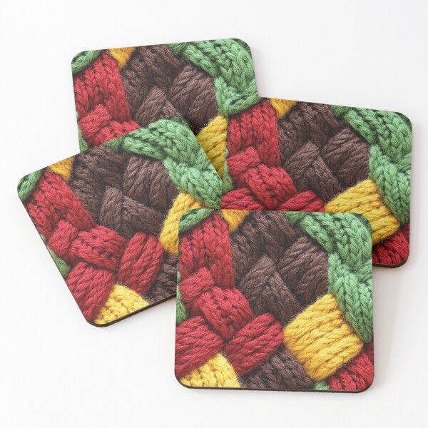 Item preview, Geometric knit designs in vibrant color palettes designed and sold by Piotrek0001.