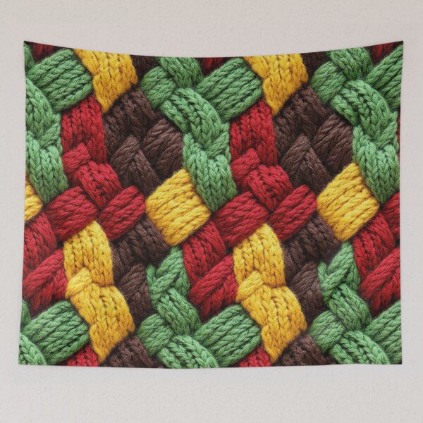 Item preview, Geometric knit designs in vibrant color palettes designed and sold by Piotrek0001.