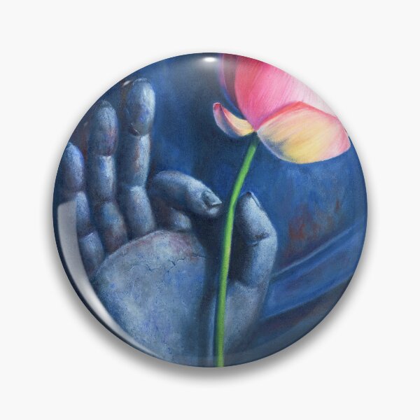 Item preview, Buddha Hand in Vitarka Mudra Holding Blooming Lotus Bud designed and sold by Anjuna Sainath.