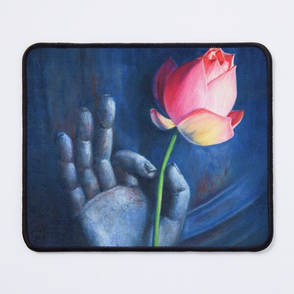 Item preview, Buddha Hand in Vitarka Mudra Holding Blooming Lotus Bud designed and sold by Anjuna Sainath.