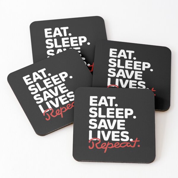 Item preview, Eat. Sleep. Save Lives. Repeat. Nurse Doctor EMT Funny Healthcare  designed and sold by Anniko Art Studio.