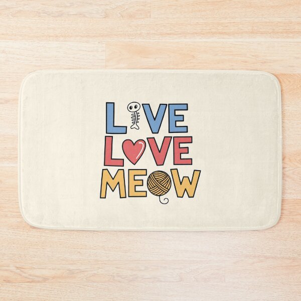 Item preview, Live Love Meow Cute Cat Design designed and sold by Dream-Fab.