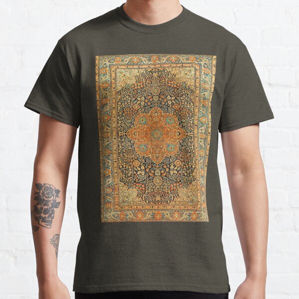Antique Mohtashem Kashan Persian Rug Print Classic T-Shirt