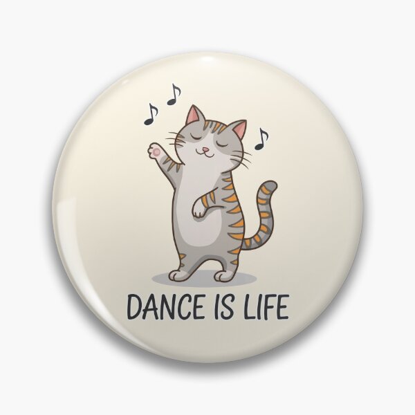 Aperçu de l'œuvre La danse est la vie - Conception mignonne de chat dansant créée et vendue par Dream-Fab.