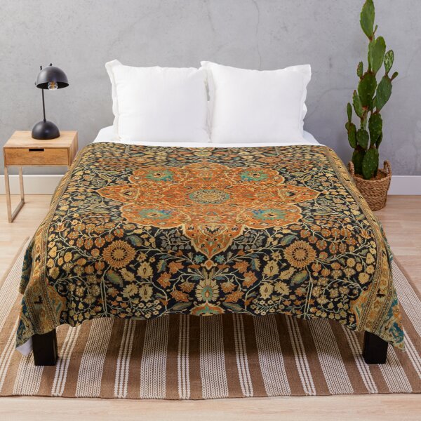 Item preview, Antique Mohtashem Kashan Persian Rug Print designed and sold by Vicky Brago-Mitchell®.