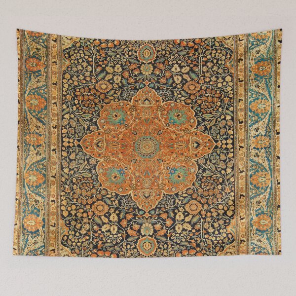 Item preview, Antique Mohtashem Kashan Persian Rug Print designed and sold by Vicky Brago-Mitchell®.