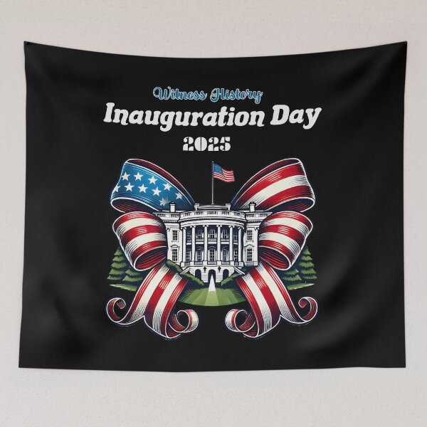 Item preview, Inauguration Day 2025, bow, coquette, american flag, new president designed and sold by EwaVerse.