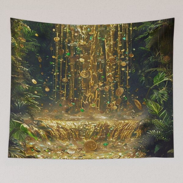 Item preview, Amazing Golden Waterfall designed and sold by M-Y-A-R-T-.
