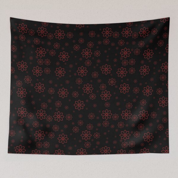 Item preview, Bold Red Floral Doodles Seamless Pattern designed and sold by Simplystik.
