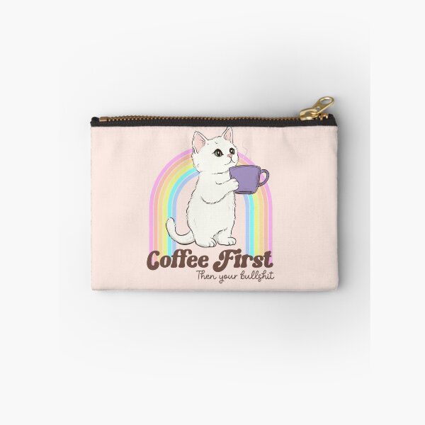 Item preview, Coffee Cat - First Coffee Then Your Bullshit designed and sold by Jess.a.creates.