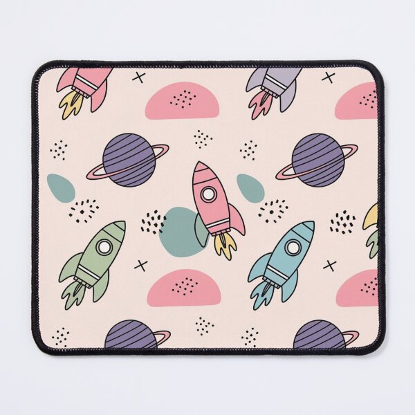 Item preview, Retro Rocket Space Pattern designed and sold by Furbulous Faces.