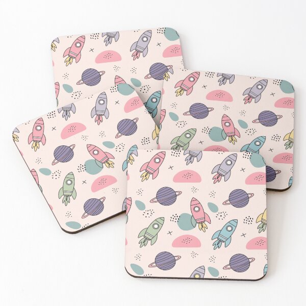 Item preview, Retro Rocket Space Pattern designed and sold by Furbulous Faces.