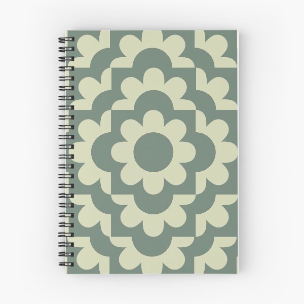 Item preview, Abstract Geometric Flower Pattern 2 in Sage Green designed and sold by nineFlorals.