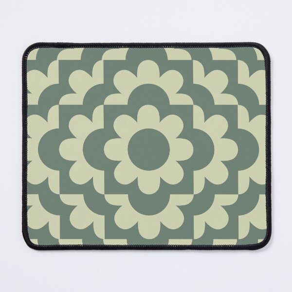 Item preview, Abstract Geometric Flower Pattern 2 in Sage Green designed and sold by nineFlorals.