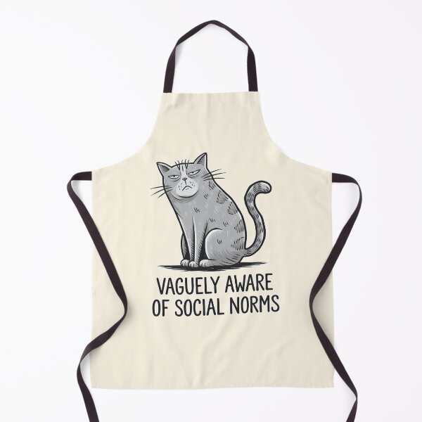 Item preview, Vaguely Aware of Social Norms Funny Cat Design designed and sold by Dream-Fab.