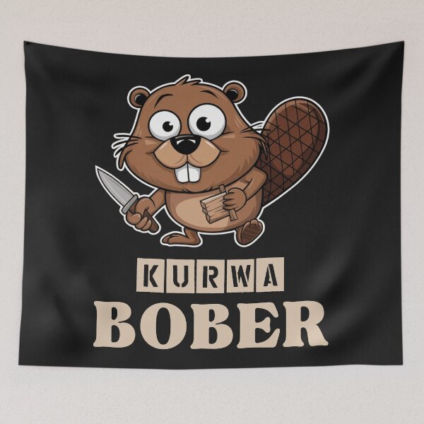 Item preview, Kurwa Bober Bobr Kurwa Polski Bobr Funny Beaver Meme designed and sold by Anniko Art Studio.