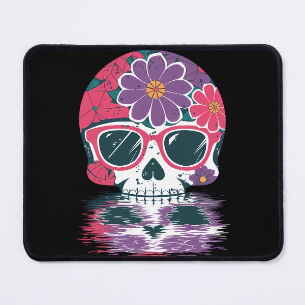 Item preview, Floral Skull with Sunglasses Reflection designed and sold by ZetaDream.