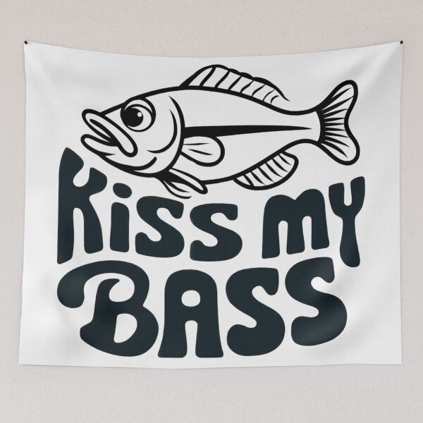 Item preview, Kiss My Bass Funny Fishing for Anglers and Outdoors  designed and sold by Anniko Art Studio.