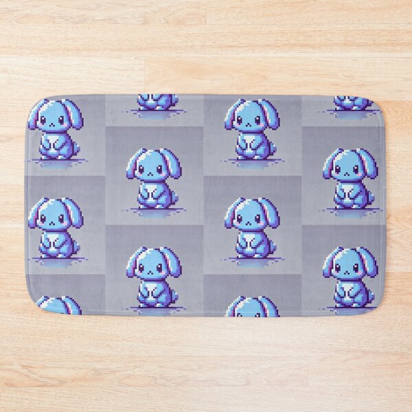 Item preview, Simple Pixel Things: Blue Object - Pixelated Blue Creature - Retro Cute Bunny Charm (Pixel Art, Minimalism) designed and sold by TrippyBunnyShop.