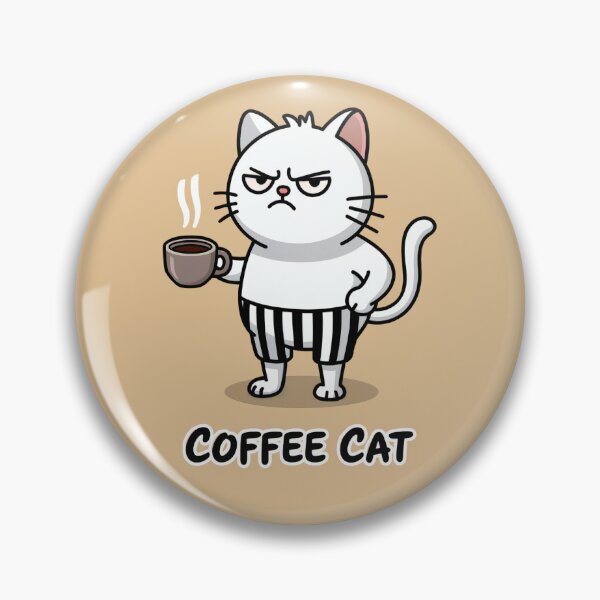 Item preview, Coffee Cat Funny Grumpy Design designed and sold by Dream-Fab.