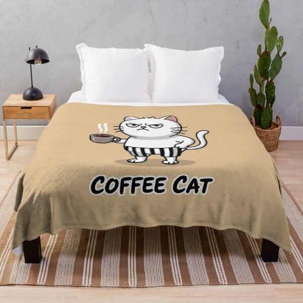 Item preview, Coffee Cat Funny Grumpy Design designed and sold by Dream-Fab.