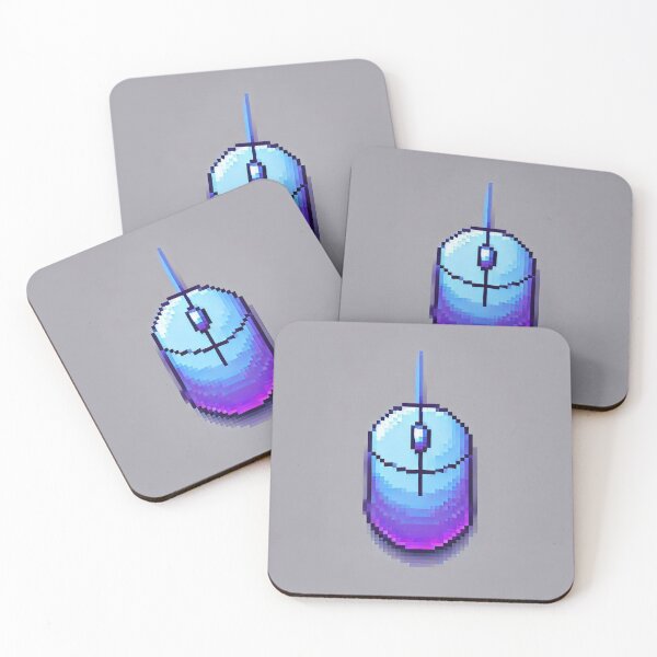Item preview, Simple Pixel Things: Blue Object - Pixelated Mouse - Retro Tech Art (Pixel Art, Minimalism, Blue and Purple) designed and sold by TrippyBunnyShop.