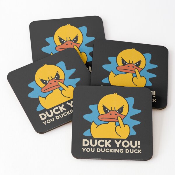 Item preview, Duck You! Angry Duck Humor Funny Sarcastic Gift for Friends designed and sold by Anniko Art Studio.