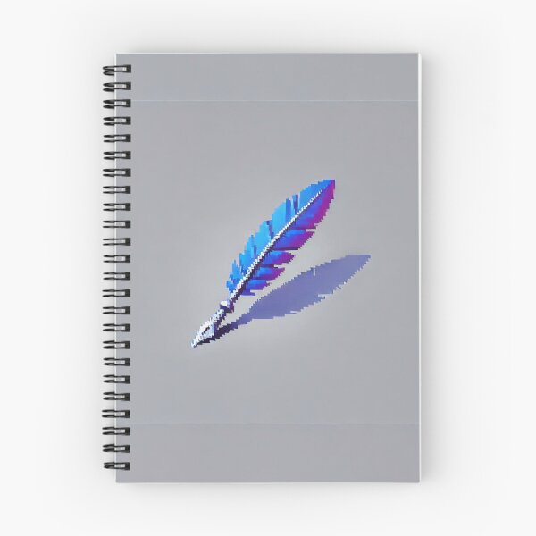 Item preview, Simple Pixel Things: Blue Object - Pixelated Feather in Blue and Purple (Pixel Art, Gradient, Minimalism) designed and sold by TrippyBunnyShop.