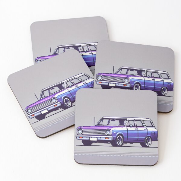 Item preview, Simple Pixel Things: Blue Object - Pixelated Retro Station Wagon (Pixel Art, Minimalism) designed and sold by TrippyBunnyShop.