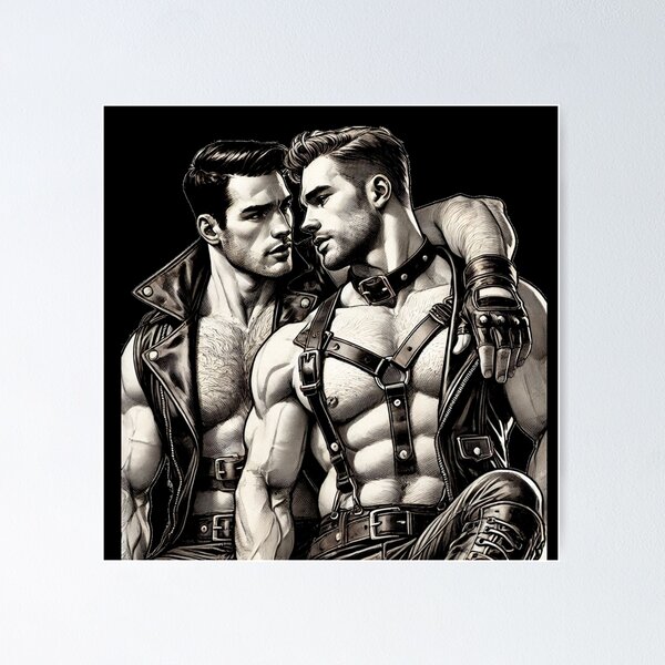 Item preview, Gay Leather Daddies German Leder Bikers Feel Pride Graphic Design designed and sold by ItsAKinkThing.