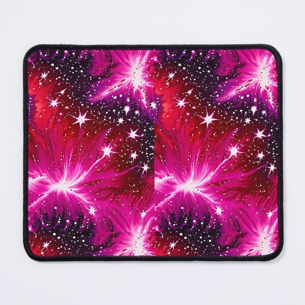 Item preview, MIDNIGHT FIREWORKS STARS *Red Maroon Pink Black* ABSTRACT PAINTING PRINT Contemporary Modern Fine Art Gallery designed and sold by Spinning Plates 360.