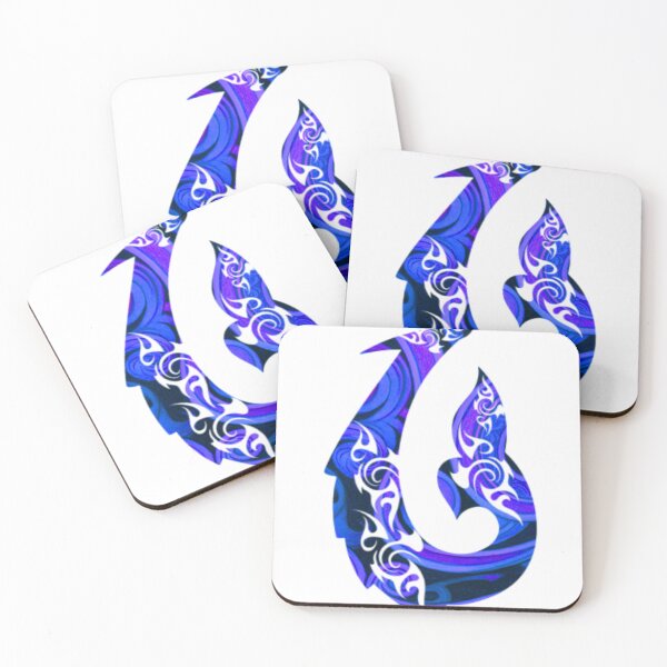 Item preview, Māori Fish-hook Pendant Design - Blue Whale Tail designed and sold by 2-Tama-Toi.