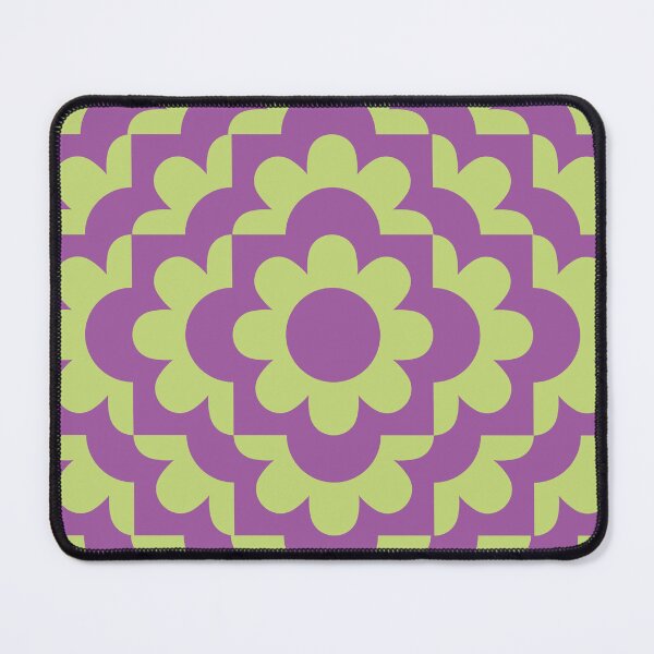 Item preview, Abstract Geometric Flower Pattern 21 in light purple and pale greenery designed and sold by nineFlorals.